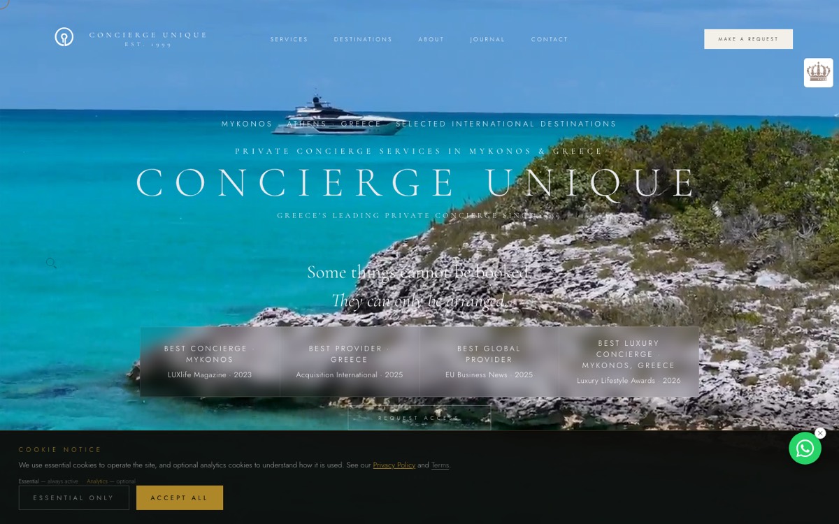 Concierge Unique website
